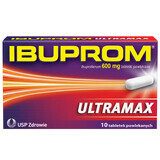 Ibuprom Ultramax 600 mg, 10 comprimate filmate