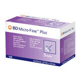 Ace pentru stilou cu insulină BD Micro-Fine Plus, 31G (0,25 mm) x 5 mm, 100 bucăți