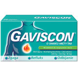 Gaviscon Tab cu aromă de mentă 250 mg + 133,5 mg + 80 mg, 48 comprimate masticabile