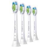 Philips, vârfuri de schimb pentru periuța de dinți sonică Sonicare W2 Optimal White, HX6064/10, alb, 4 bucăți