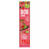 Bob Snail Stripe Fruit Snack, măr, căpșuni, 14 g