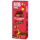 Bob Snail Choco Snack de fructe în ciocolată cu lapte, măr, căpșuni, 30 g