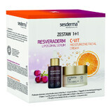 Set Sesderma, C-Vit, cremă de față hidratantă, 50 ml + Resveraderm Antiox, ser lipozomic, 30 ml