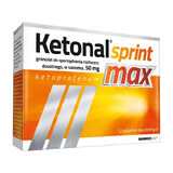 Ketonal Sprint Max 50 mg, granulado para solución oral, 12 sobres