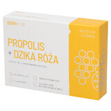 SEMA Lab Propolis + trandafir sălbatic, aromă de miere și lămâie, 24 pastiluțe