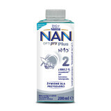 Nestle NAN Optipro Plus 2 HM-O, lapte de continuare gata de băut pentru sugari peste 6 luni, 200 ml