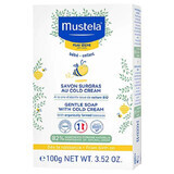 Mustela Bebe Enfant, jabón suave con Cold Cream y cera de abejas ecológica, desde el nacimiento, 100 g