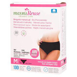 Masmi Reuse, slip menstrual, bumbac organic, negru, mărimea M, 94-102 cm, 1 buc