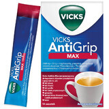 Vicks AntiGrip Max 1000 mg + 16 mg + 4 mg, granule pentru soluție orală, 14 pliculețe