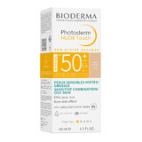 Bioderma Photoderm Nude Touch, fond de ten mineral cu efect nude, nuanță foarte deschisă, SPF 50+, 40 ml