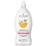 Attitude Sensitive Skin Baby, biberon natural și lichid de spălat vase pentru bebeluși, 700 ml