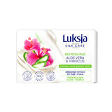 Luxja Silk Care, săpun cremos pentru mâini și corp, răcoritor, aloe și hibiscus, 100 g