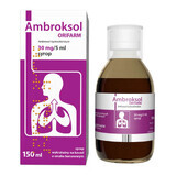 Ambroxol Orifarm 30 mg/5 ml, sirop, aromă de banane, 150 ml