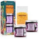 Organique Golden Flower set, sare de baie, 200 g + spumă de corp, 100 ml + loțiune de corp, 100 ml