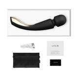 Lelo Smart Wand 2 Medium Black, aparat de masaj complet, mediu, negru