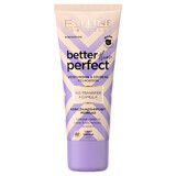 Eveline Cosmetics Better Than Perfect, base de maquillaje hidratante y cubriente, nº 02, vainilla claro, 30 ml