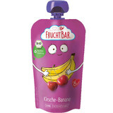 Fruchtbar Bio mousse în tub, banane, cireșe, după 6 luni, 120 g