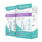 Set Babystart FertilSafe Plus, gel hidratant intim pentru cuplurile care încearcă să aibă un copil, 75 ml + aplicatoare gel, 2 x 5 ml + aplicator, 2 bucăți