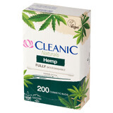 Cleanic Naturals Hemp, tampoane de bumbac cu bumbac și ulei de cânepă, 200 bucăți