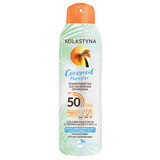 Kolastyna Coconut Paradise, ceață uscată transparentă pentru corp, SPF 50, 150 ml