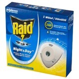 Raid Night &amp; Day Țânțari, muște și furnici, rezervă pentru repelent de insecte, 1 buc