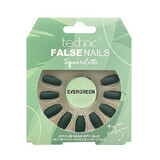 Set 24 unghii false, cu adeziv inclus, Technic, False Nails, Squareletto, Evergreen