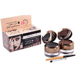 Set tus eyeliner gel + fard sprancene Kiss Beauty eyebrow&eyeliner gel