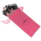 Set of 20 SensoPro make-up brushes, Pink, Storage case included