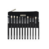 Set de 12 Brochas de Maquillaje, Luxorise, Plata, Incluye Bolsa