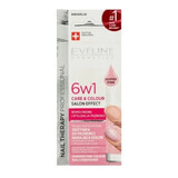 Eveline, 6w1 Care amp; Colour Shimmer Pink , Balsam de unghii, 5 ml