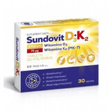 Sundovit D3 + K2, 30 comprimate