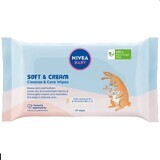 Servetele umede pentru bebelusi Soft&Cream, 57 bucati, Nivea Baby