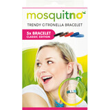 MosquitNo Bracelet classique avec fermoir libérant l'arôme de citronnelle, taille réglable 5 pcs