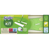 Swiffer Starter Set cu 1 mâner, 8 șervețele uscate și 3 cârpe de curățare