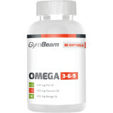 GymBeam Omega 3-6-9, fără aromă, 60 capsule