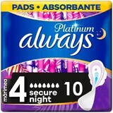 Always Platinum Secure Nighttime Sanitary Pads 10 pcs