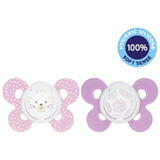 Chicco Physio Comfort Silicone Pacifier Girl - Cat/Cod 6-16m 2 buc