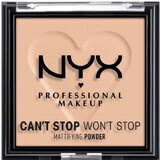 NYX Professional Makeup Can't Stop Won't Stop Pudră matifiantă Pudră compactă - nuanță 03 Light Medium 6 g