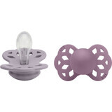 Bibs Symmetrical Silicone Infinity Soothers, mărimea 2, Fossil Grey / Mauve 2 buc