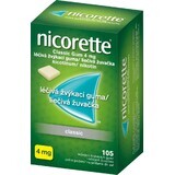 Nicorette ® Classic Gum 4 mg, gumă de mestecat medicinală 105 buc