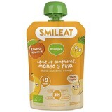 Smileat Pungă bio lapte de migdale, mere, ananas, mango și banane 9M+ 100 g