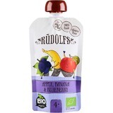 Rudolfs BIO Fruit Fără gluten Măr, banană, afine 110 g