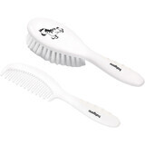 BabyOno Brosse et peigne blancs