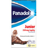 Panadol Junior supozitoare 250 mg 10 buc