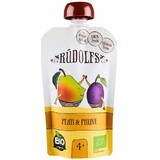 Rudolfs BIO Gustări de fructe fără gluten Pere, prune 110 g