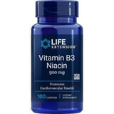 Vitamina B3 Niacin 500mg (100 capsule) Niacin Life Extension