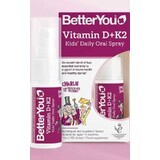 BetterYou Vitamina D+K2 Spray oral zilnic pentru copii Vitamina D3 + K2 pentru copii 15 ml