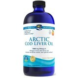 Arctic Cod Liver Oil Orange. 1060mg Ulei de ficat de cod sălbatic 473 ml, Nordic Naturals