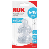 M2 medium flow silicone nipple, 6-18 months, 2 pcs, Nuk