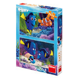 Puzzle 2 in 1 Finding Dory, 5 years+, 2x77 pieces, Dino Toys